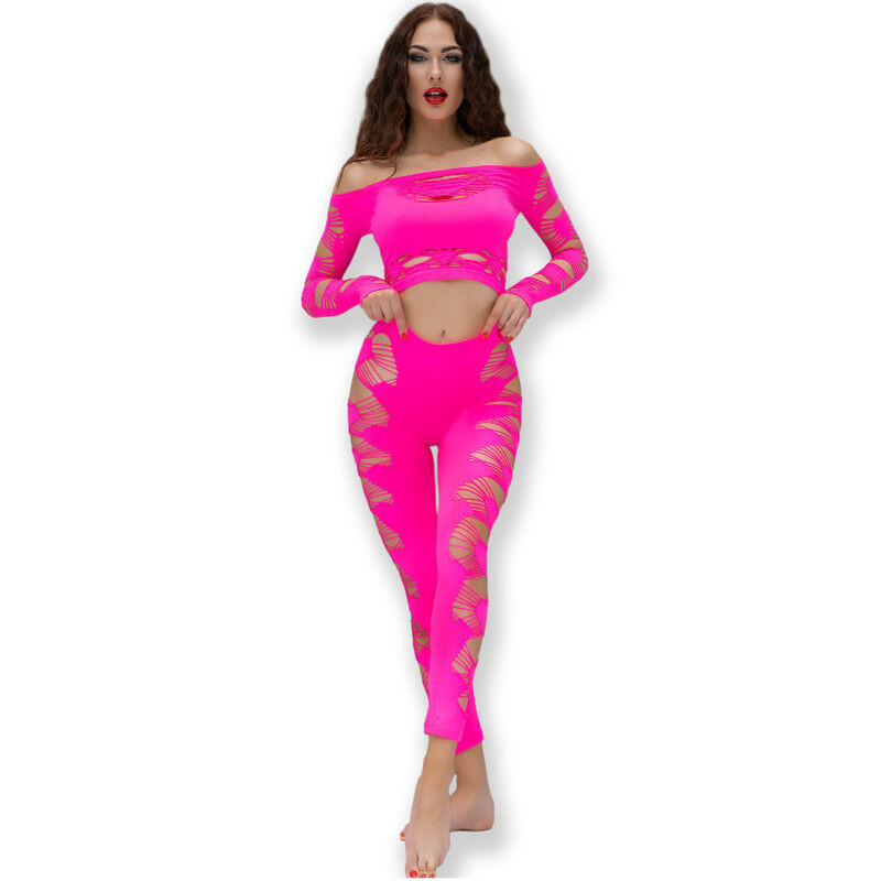 Chilirose - Cr 4632 Haut & Pantalon Fuchsia S/L